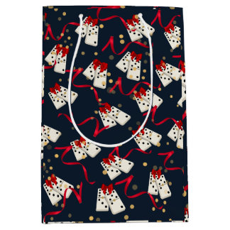 Cadeautassen - Domino Design Blue Medium Cadeauzakje