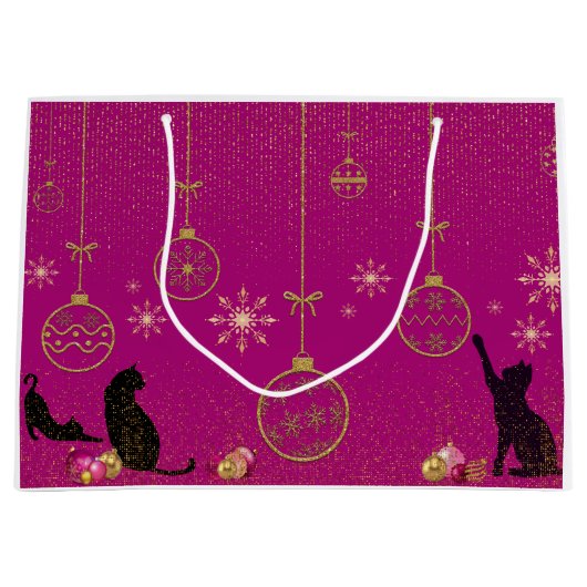 Cadeautassen - grillige kattenliefhebber. groot cadeauzakje (Voorkant)