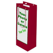  cadeautassen met uw foto, tekst wijn cadeautas (Voorkant Gekanteld)