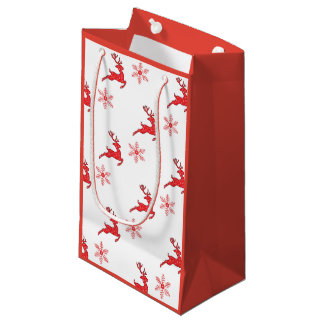 Cadeautassen - Reindeer Design Klein Cadeauzakje