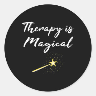 Cadeautherapie is een magische professional in de ronde sticker