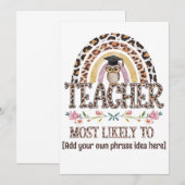 🎓 Cadeautips voor leraren: hoogstwaarschijnlijk A Kaart (Voorkant / Achterkant)