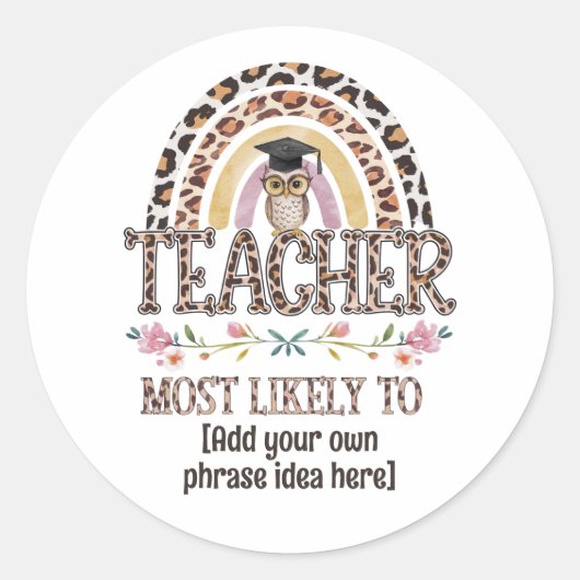 🎓 Cadeautips voor leraren: Meest Waarschijnlijk A Ronde Sticker (Voorkant)