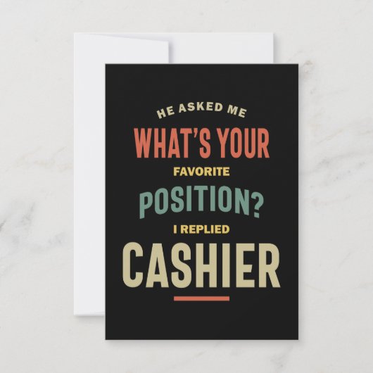 Cadeautitel cashier RSVP kaartje (Voorkant)