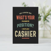 Cadeautitel cashier RSVP kaartje (Staand voorkant)