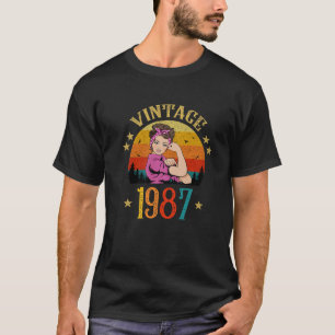 cadeautje 1987 voor vrouwen 34 jaar t-shirt