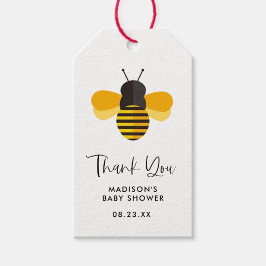 Cadeautje bedanken voor Little Honey Bee-babyshowe Cadeaulabel (Voorkant)
