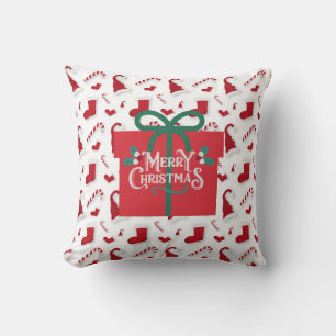 Cadeautje met kerst kussen