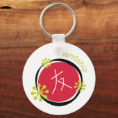 Cadeautje met Symbool voor Chinees teken Sleutelhanger (Voorkant)