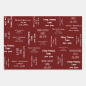 Cadeautje van de kerstman inpakpapier vel (Voorkant 3)