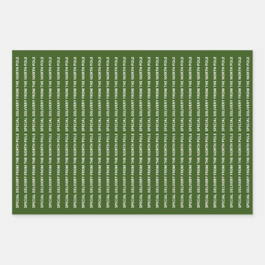 Cadeautje van de kerstman inpakpapier vel (Voorkant 2)