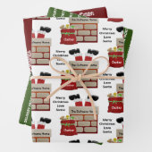 Cadeautje van de kerstman inpakpapier vel (In situ)