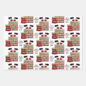 Cadeautje van de kerstman inpakpapier vel (Voorkant)