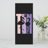 Cadeautje voor 10e verjaardag I Flamingo I 10 jaar Kaart (Staand voorkant)