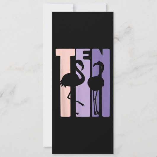 Cadeautje voor 10e verjaardag I Flamingo I 10 jaar Kaart (Voorkant)