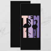 Cadeautje voor 10e verjaardag ik flamingo ik 10 ja kaart (Voorkant / Achterkant)