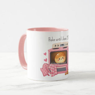 Cadeautje voor aankondiging babymeisje in de oven mok