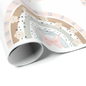 cadeautje voor Baby Girl Rainbow baby shower Cadeaupapier (Rol Hoek)