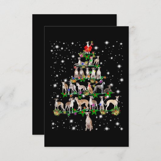 cadeautje voor decor voor kerstboomversiering informatiekaartje (Voorkant / Achterkant)