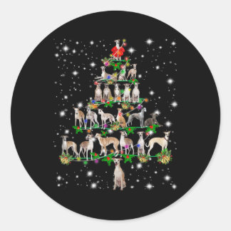 cadeautje voor decor voor kerstboomversiering ronde sticker