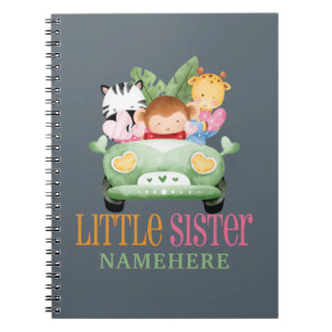 Cadeautje voor kleine zus safari dier notitieboek