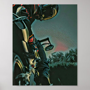 cadeautje voor racewedstrijden op motorfietsen poster