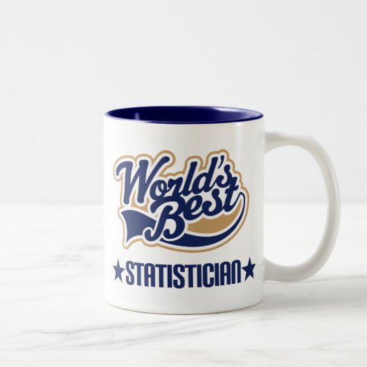 Cadeautje voor statisticus (Beste werelden) Tweekleurige Koffiemok (Rechts)