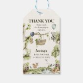 Cadeautjes bedanken bosdieren baby shower cadeaulabel (Voorkant)