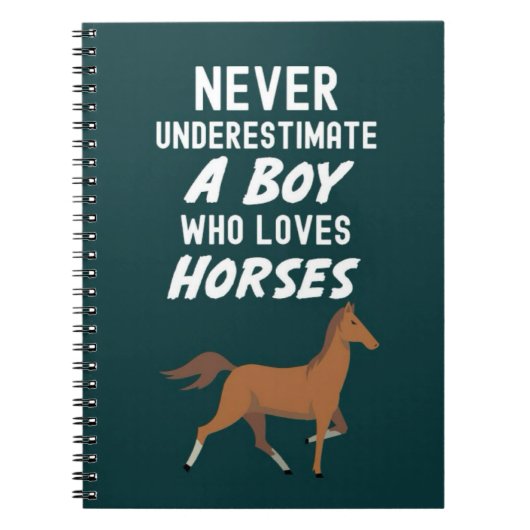Cadeautjes met paarden voor baby jongens dierenvri notitieboek (Voorkant)