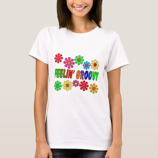  cadeautjes uit de jaren '70 'Feelin' Groovy' T-shirt (Voorkant)