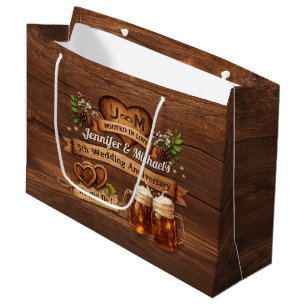 Cadeautjes voor bedankjes voor 5-jarig houten huwe groot cadeauzakje