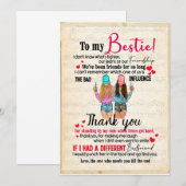 Cadeautjes voor beste vriendin | Brief aan mijn be Kaart (Voorkant / Achterkant)