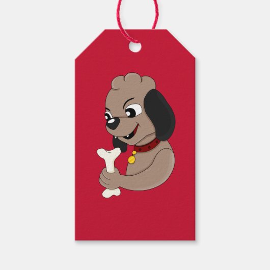 cadeautjes voor cartoon van puppy dog labels cadeaulabel (Voorkant)