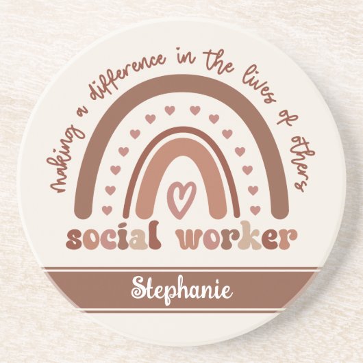 Cadeautjes voor de Afstuderen van de Aangepaste so Zandsteen Onderzetter (Voorkant)