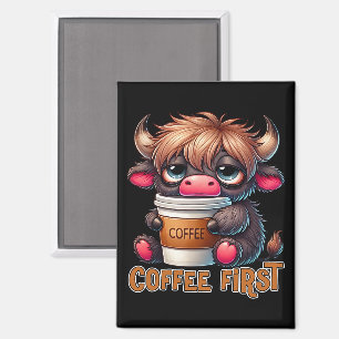 Cadeautjes voor koffieliefhebbers met eerst koffie magneet