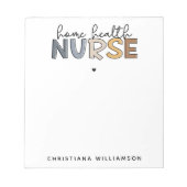 Cadeautjes voor thuiszorg notitieblok (Voorkant)