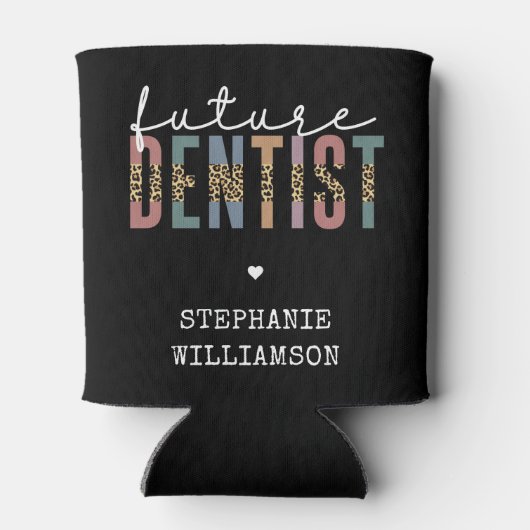 Cadeautjes voor toekomstige tandheelkundige studen blikjeskoeler (Achterkant)