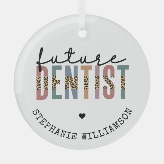 Cadeautjes voor toekomstige tandheelkundige studen glas ornament (Voorkant)