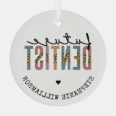 Cadeautjes voor toekomstige tandheelkundige studen glas ornament (Achterkant)