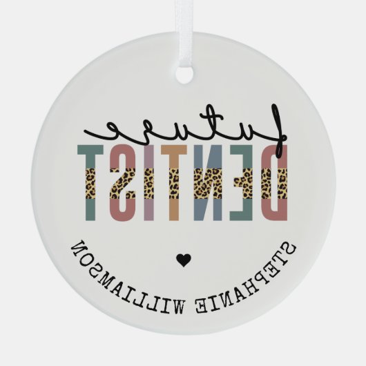 Cadeautjes voor toekomstige tandheelkundige studen glas ornament (Achterkant)