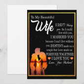 Cadeautjes voor Vrouw | Brief Aan Mijn Vrouw Liefd Feestdagenkaart (Voorkant / Achterkant)