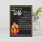 Cadeautjes voor Vrouw | Brief Aan Mijn Vrouw Liefd Feestdagenkaart (Staand voorkant)