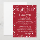 Cadeautjes voor vrouw | Brief aan mijn vrouw Liefs Kaart (Voorkant / Achterkant)