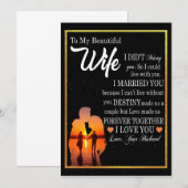 Cadeautjes voor vrouw | Brief aan mijn vrouw Liefs Kaart (Voorkant / Achterkant)