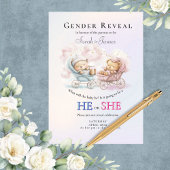 Cadeauuitnodiging geslacht baby kaart