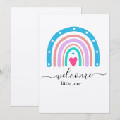 Cadeauuitnodiging voor babyfeest - aangepaste kaar kaart (Voorkant / Achterkant)