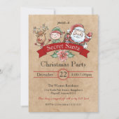  Cadeauuitwisseling Secret Santa Christmas Kaart (Voorkant)