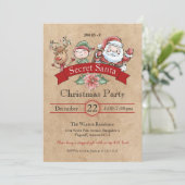  Cadeauuitwisseling Secret Santa Christmas Kaart (Staand voorkant)