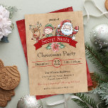 Cadeauuitwisseling Secret Santa Christmas Kaart<br><div class="desc">Creëer instant excitement met deze  kerstkerstkerstuitnodiging voor uw kantoor-feest,  cadeau-uitwisseling of etentje! Personaliseer de tekst om te lezen wat je wilt voor een witte olifantenjingle en meng feest als geen ander! Dit vakantie feest zal zeker een knaller zijn! Boodschap voor het coördineren van partijbenodigdheden.</div>