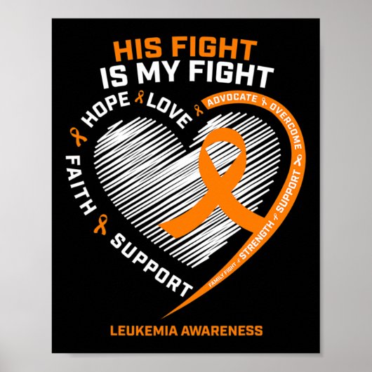 Cadeauvechter Leukemie Bewustzijn Echtgenoot Manne Poster (Voorkant)